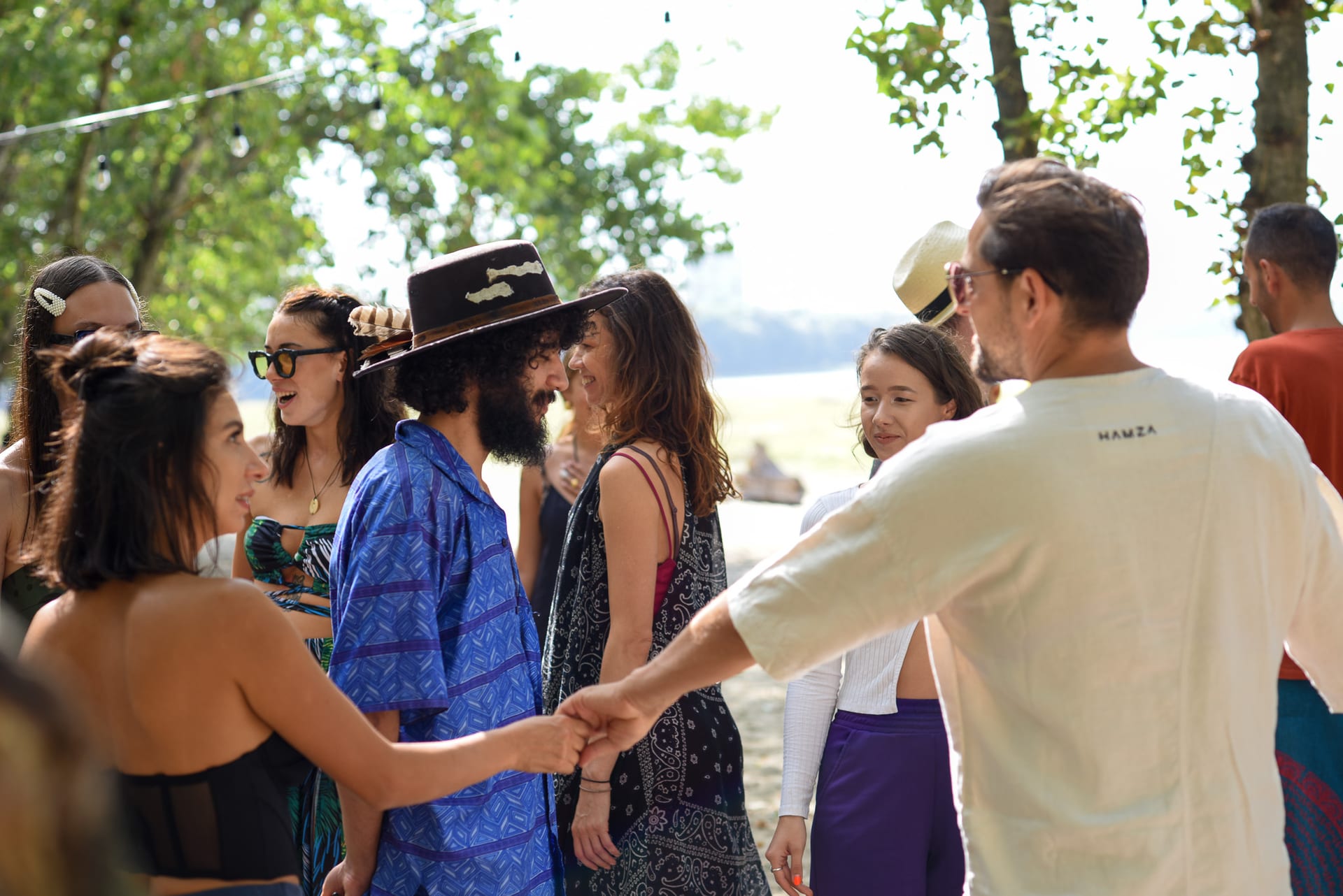 People dancing together